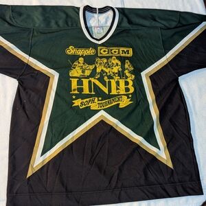 CCM 2XL Vintage Hockey Night In Boston Jersey Green and Black #15